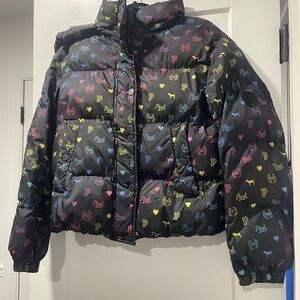 Victoria Secret Pink Multicolor Puffer Jacket